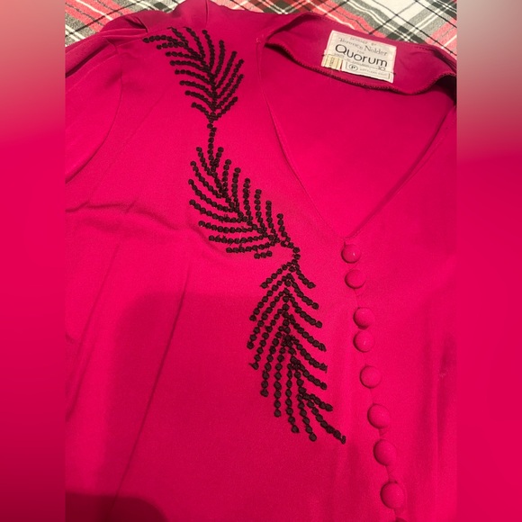 VINTAGE RARE British "Quorum" 70s 40s-inspired dress - Picture 3 of 8